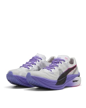 Women's Puma Deviate Nitro Elite 3 Digitokyo Running Shoes in White/Purple