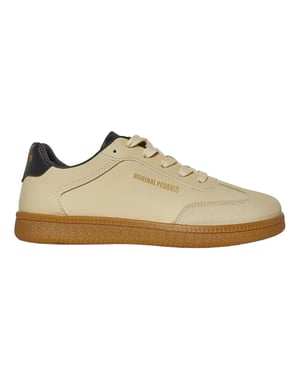 Original Penguin Heren Retro Ronde Neus Flat Sneakers (Crème)