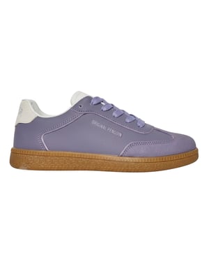 Original Penguin Heren Retro Ronde Teen Platte Sneakers (Lila)
