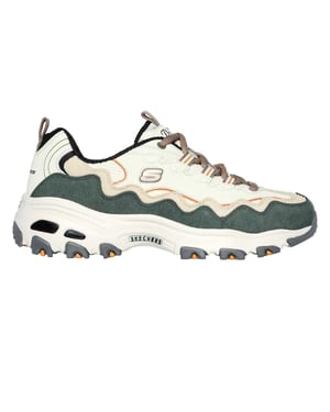 Skechers DLites Classic-sportschoenen voor kinderen (Uit Wit/Groen)