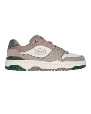 Skechers SKX-228 lage sneakers met suède inzetstukken voor kinderen (Taupe)