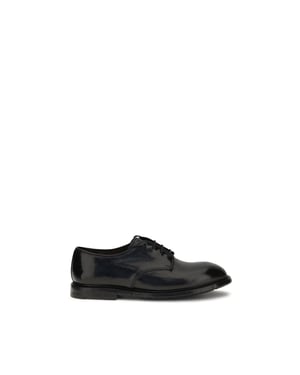 Premiata Zwarte Kalfsleren Bos Taurus Oxfords en Derbies