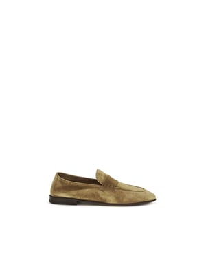 Bally Beige Kalfsleer Bos Taurus Instap Loafers