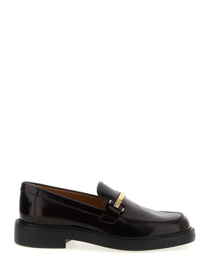 Tod's Bordeaux Kalvskinn Slip-On Loafers
