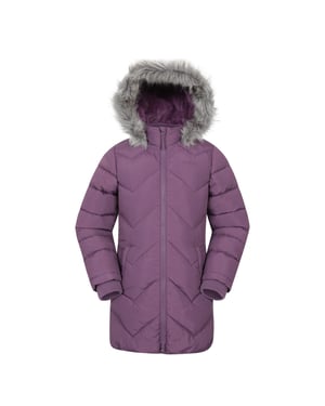 Mountain Warehouse Waterbestendige gewatteerde jas voor kinderen/Kinderen Galaxy (Donkerpaars)