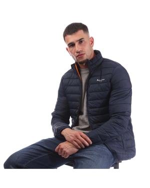 Aquascutum Pufferjacka för män (Marinblått)