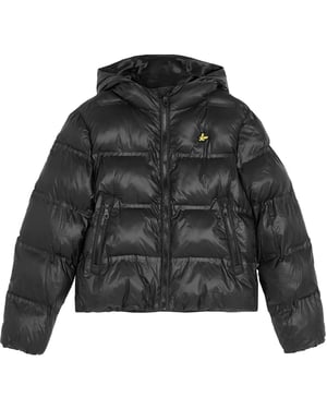 Lyle & Scott Jongens Gevoerde Pufferjack (Jet Black)