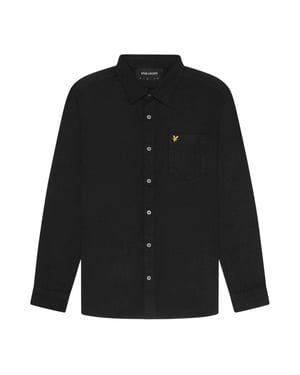 Lyle & Scott Twill-overhemd met logo voor heren (Zwart)