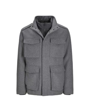 Jack And Jones Heren Alex Multi Pocket Regular veldjas (Grijze Melange)