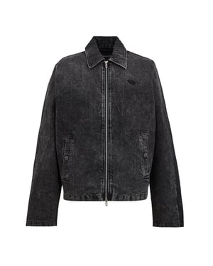 Diesel Heren Stone Wash Bomberjack (Zwart)