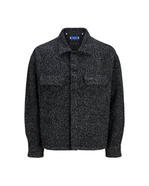 Jack And Jones Winteroverhemd voor heren met een relaxte pasvorm (Zwart)
