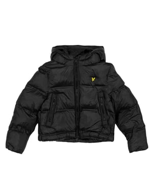 Lyle & Scott Effen gewatteerd jack voor kinderen (Jet Zwart)