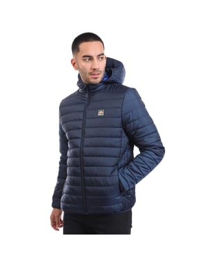 Ellesse Revuelto-dunjacka för herr, med quiltat mönster (Marinblått)