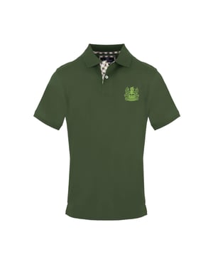 Aquascutum Heren Logo Katoenen Polo Shirt (Militair Groen)
