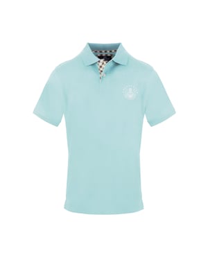 Aquascutum Heren Logo Poloshirt (Licht Blauw)