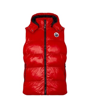 Born Rich Heren Effen Hooded Gilet (Rood)