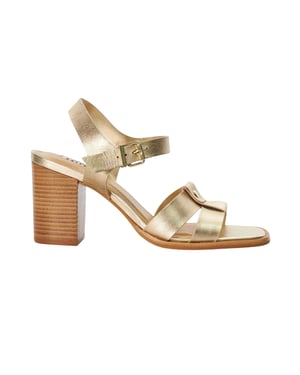 Dune London Dames Jessia Leren Sandalen (Goud)
