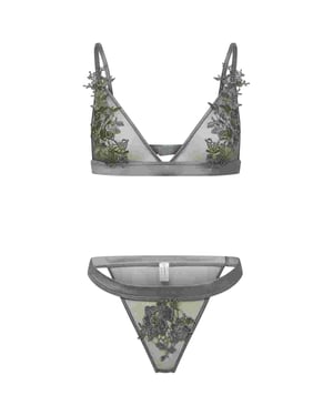 Glamorous Tanga i genomskinligt tyg för kvinnor/damer (Grön)