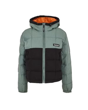 Timberland Korte pufferjas met capuchon voor dames (Balsamgroen/Zwart)