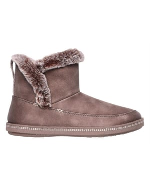 Skechers Dames Campfire Platte Pantoffels (Donker Taupe)