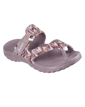 Skechers Reggae-sandalen met zigzagpatroon voor dames (Veelkleurig/Roze)