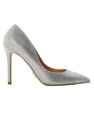 Steve Madden Evelyn-pumps met naaldhak voor dames (Zilver)