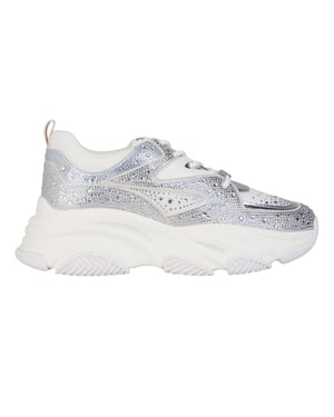 Steve Madden Privy-sportschoenen met versieringen voor dames (Munt/Zilver)