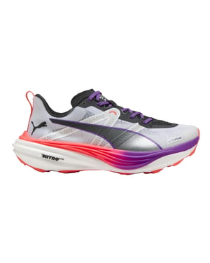 Puma Deviate Nitro Elite hardloopschoenen voor dames (Wit/Gloeiend rood)