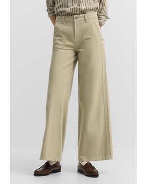 Bugatti Damen Jeans met hoge taille, katoen en lyocell