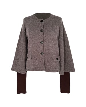 Christian Dior Knit Jacket in Brown Wool