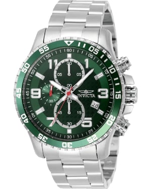 Invicta Specialty 69818 Herenhorloge - Quartz Uurwerk - Staal met Groene Wijzerplaat - 48 mm