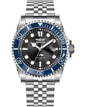 Invicta Pro Diver 50805 Herenhorloge - Quartz Uurwerk - Roestvrij Staal met Zwarte Wijzerplaat - 43 mm