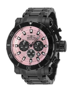 Invicta Coalition Forces 49228 Herenhorloge - Quartz Uurwerk - Roestvrij Staal met Roze Wijzerplaat - 52 mm