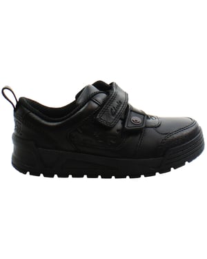 Clarks Palmer Mist Kids Black Shoes