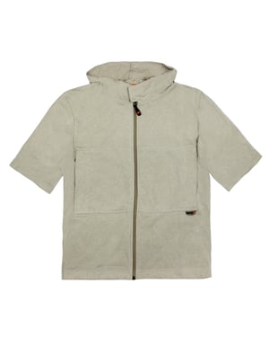 Nike Retro Zip Up Hooded T-Shirt - Beige