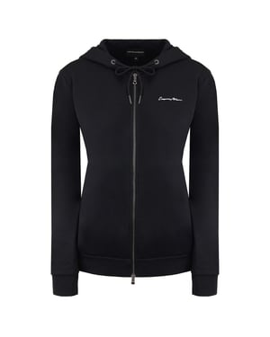 Emporio Armani Logo Womens Black Track Jacket