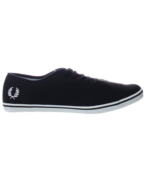 Fred Perry Low Mens Black Plimsolls