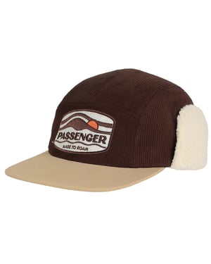 Passenger Twill Daytime Sherpa Lined Brown Hat