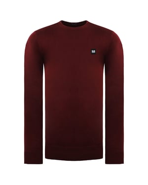 Weekend Offender Silver Mens Burgundy Sweater