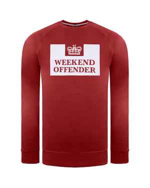 Weekend Offender Skylar Mens Dark Red Sweater
