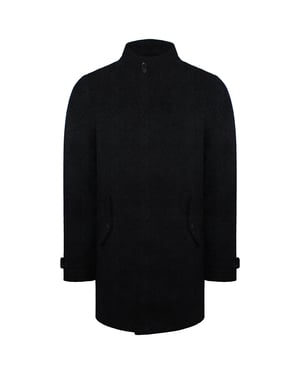Ben Sherman Plain Mens Dark Grey Long Coat