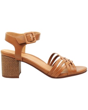 Vionic Papaya Peony Nat Womens Brown Heeled Sandals