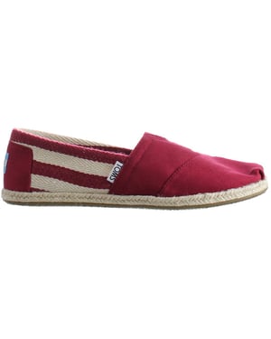 Toms University Classic Alpargata Womens Red Espadrilles
