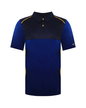 Oakley Logo Mens Blue/Grey Golf Polo Shirt