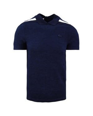 Lacoste Motion Tricolor Caviar Piqué Womens Navy Polo Shirt