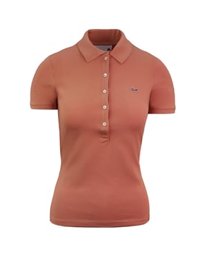 Lacoste Slim Fit Womens Peach Polo Shirt