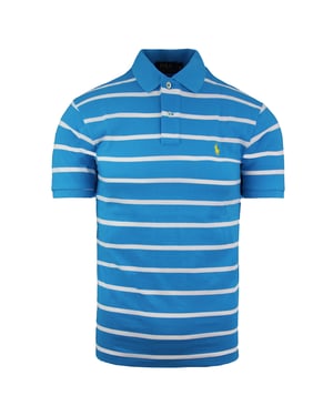 Ralph Lauren Striped Mens Blue Polo Shirt