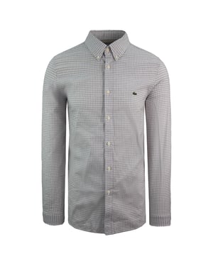 Lacoste Stretch Slim Fit Mens Grey Shirt
