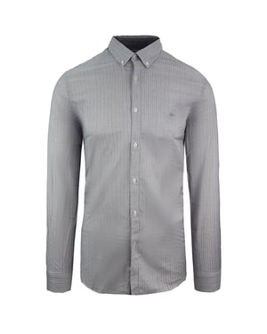 Lacoste Slim Fit Oxford Mens Grey Woven Shirt