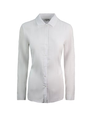 Lacoste Plain Womens White Shirt